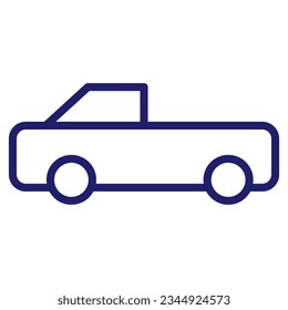 Linear car icon. Universal car icon to use in web and mobile UI, car basic UI elements. Line with editable stroke. Eps 10. Vector illustration.