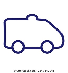 Linear car icon. Universal car icon to use in web and mobile UI, car basic UI elements. Line with editable stroke. Eps 10. Vector illustration.