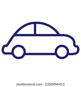 Linear car icon. Universal car icon to use in web and mobile UI, car basic UI elements. Line with editable stroke. Eps 10. Vector illustration.