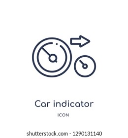 Linear car indicator icon from Car parts outline collection. Thin line car indicator vector isolated on white background. car indicator trendy illustration