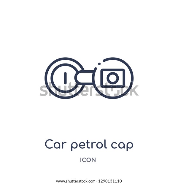 Linear car petrol cap icon from Car\
parts outline collection. Thin line car petrol cap vector isolated\
on white background. car petrol cap trendy\
illustration