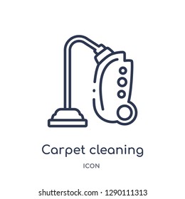 Linear carpet cleaning icon from Cleaning outline collection. Thin line carpet cleaning vector isolated on white background. carpet cleaning trendy illustration