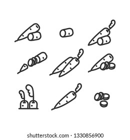 Linear carrot illustration