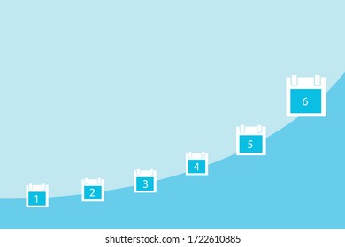 Linear chart day icons chart