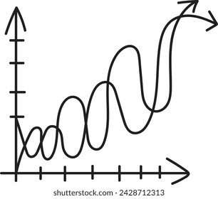 Gráfico lineal Doodle ilustración vectorial