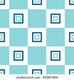 Linear checkered seamless pattern. Geometric background with linear squares. Basic modern background for design, website, cards, wrapping paper. Vector illustration.