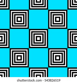 Linear checkered seamless pattern. Geometric background with linear squares. Basic modern background for design, website, cards, wrapping paper. Vector illustration.