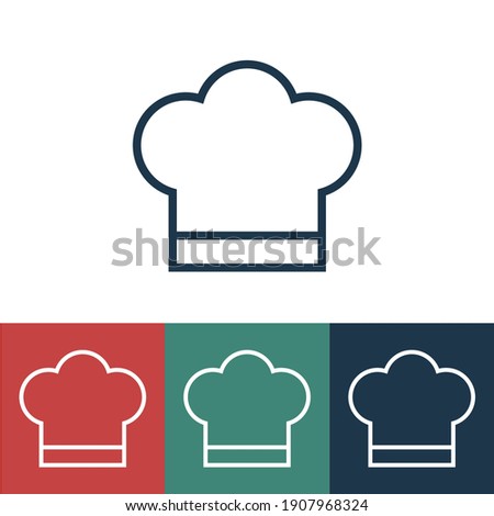 Linear chef hat vector icon