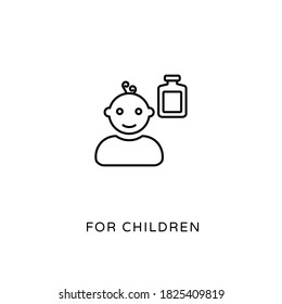 Linear For Children icon in vector. Logotype