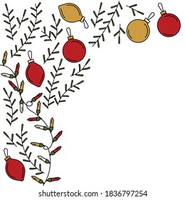 linear Christmas ornaments background colors