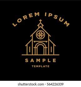 Linear Church Sign Vector Design