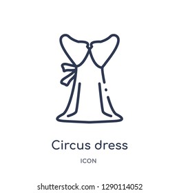 Linear circus dress icon from Circus outline collection. Thin line circus dress vector isolated on white background. circus dress trendy illustration