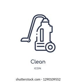 Linear clean icon from Cleaning outline collection. Thin line clean vector isolated on white background. clean trendy illustration