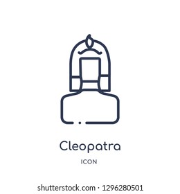 Linear cleopatra icon from Desert outline collection. Thin line cleopatra icon vector isolated on white background. cleopatra trendy illustration