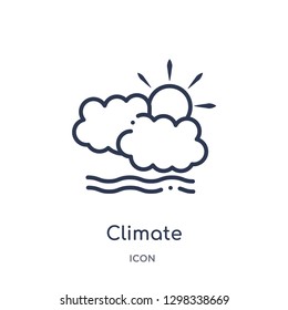 Linear climate icon from Meteorology outline collection. Thin line climate icon isolated on white background. climate trendy illustration