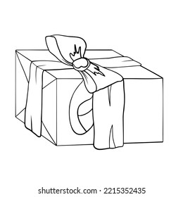 Clásico lineal de la ilustración del vector de regalo 