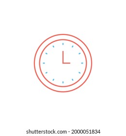 Linear Clock Icon - Vector