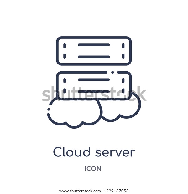 Linear Cloud Server Icon Networking Outline Stock Vector Royalty Free