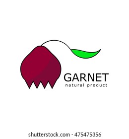 linear color pomegranate logo.