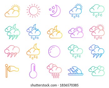 Linear Color Weather Icon Set