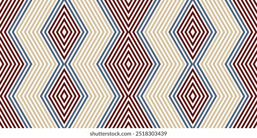 Linear colorful geometric seamless pattern