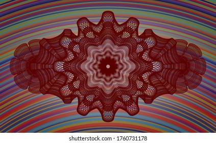 Linear colorful realistic emblem. Showy classic background. Vector illustration. 