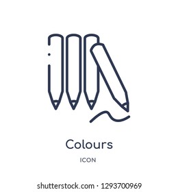 Linear colours icon from Edit outline collection. Thin line colours icon vector isolated on white background. colours trendy illustration