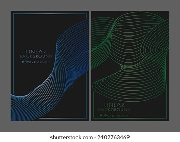 Linear composition. Colorful abstract lines template for cover, banner, poster. The idea of luxury interior design, decorations and creative ideas