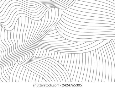 Linear composition. Layout for the design of banners, posters, posters. Template for covers, brochures, booklets and catalogs. An idea for creative design