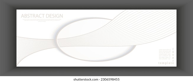 Linear composition. Template for the design of banners, posters and posters. Layout of the book cover, brochures, booklets and catalogs. An idea for creative design