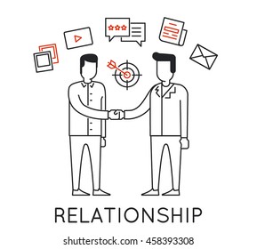 Linear Concept of Business Interaction, Relationship, Discussion and Negotiation For the Continuation of Successful Business