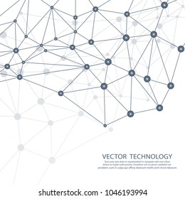 Linear connections. Science, technology, medicine. Vector.