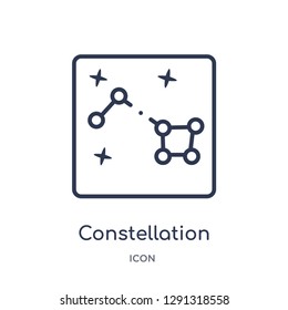 Linear constellation icon from Astronomy outline collection. Thin line constellation vector isolated on white background. constellation trendy illustration