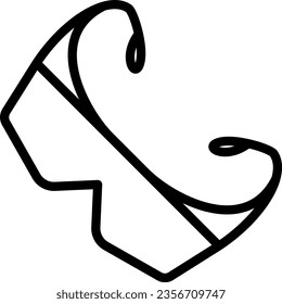 Linear construction safety glasses icon as an editable outline for your design