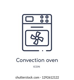 Linear convection oven icon from Electronic devices outline collection. Thin line convection oven icon vector isolated on white background. convection oven trendy illustration svg