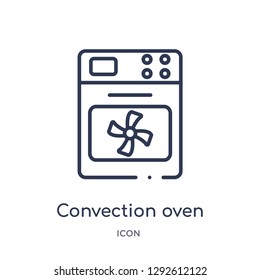 Linear convection oven icon from Electronic devices outline collection. Thin line convection oven icon vector isolated on white background. convection oven trendy illustration