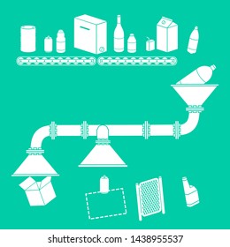 linear converyor belt, distribution system,vector