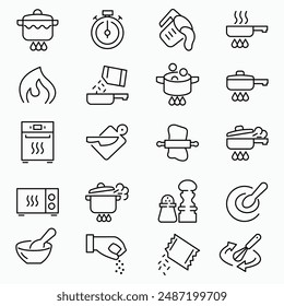 LINEAR COOKING - KITCHEN ICON SET