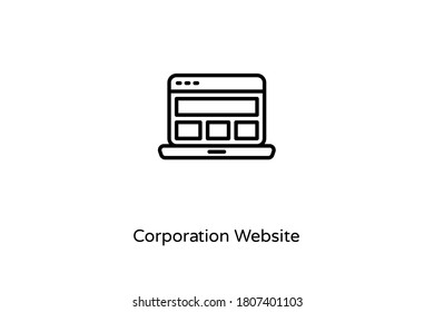 Linear Corporation Website icon in vector. Logotype