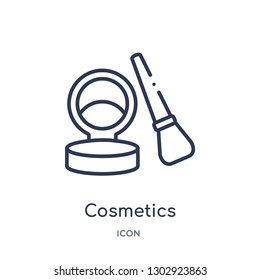 Linear cosmetics icon from Hygiene outline collection. Thin line cosmetics icon isolated on white background. cosmetics trendy illustration