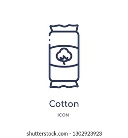 Linear cotton icon from Hygiene outline collection. Thin line cotton icon isolated on white background. cotton trendy illustration