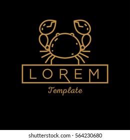 Linear Crab Sign Vector Design