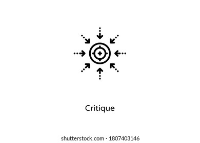 Linear Critique Icon In Vector. Logotype