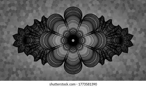 Banda realista de la pared de piedra de color gris de la moneda lineal. Fondo de diseño rocoso. Ilustración vectorial. 