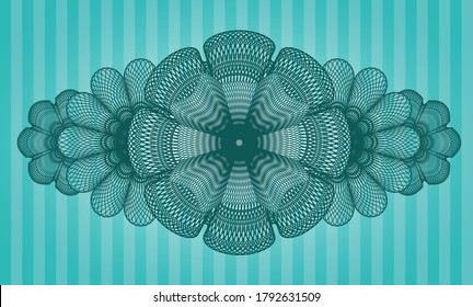 Lineare Währung Türkiszeichen. Bars, würdevoller Hintergrund. Künstlerische Illustration. 