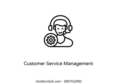 Linear Customer Service Management icon in vector. Logotype