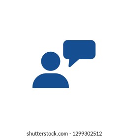 Linear customer service operator with headset and speech bubble. Vector illustration isolated on white background.