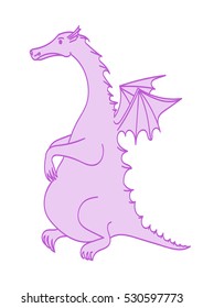Linear cute dragon