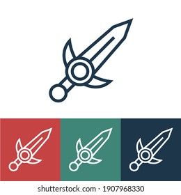 Linear dagger vector icon