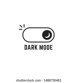 linear darkmode black switch icon. concept of gadget interface switch to dark or night mode and ui symbol. flat minimal style trend modern logotype graphic design isolated on white background